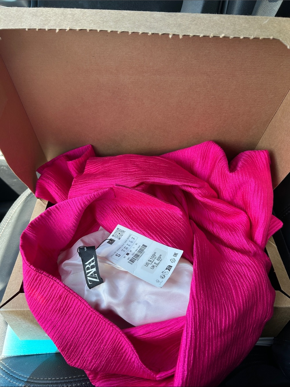 Zara Hot Pink Wide-Leg Jumpsuit with Belted Blazer - Picture 6 of 8